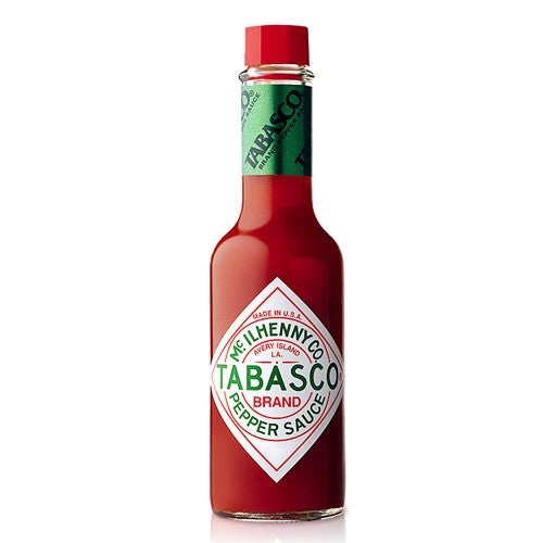56 mililitre bottle of tabasco sauce