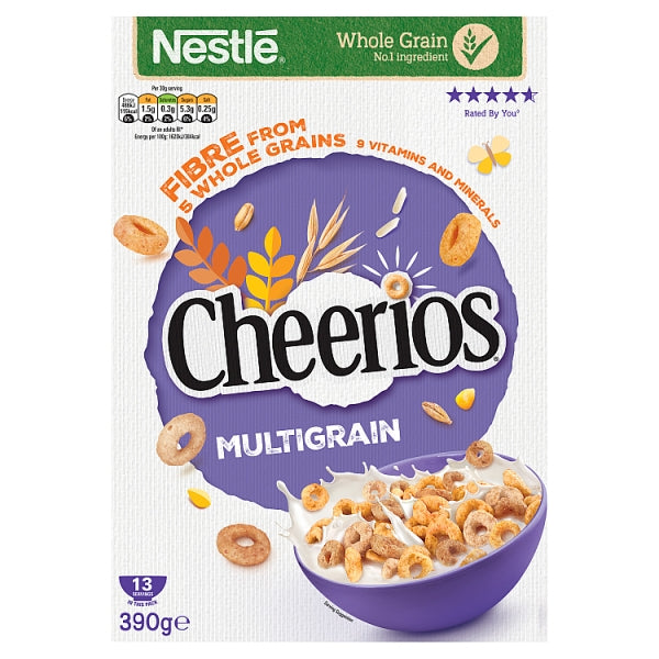 390 gram box of nestle cheerios multigrain
