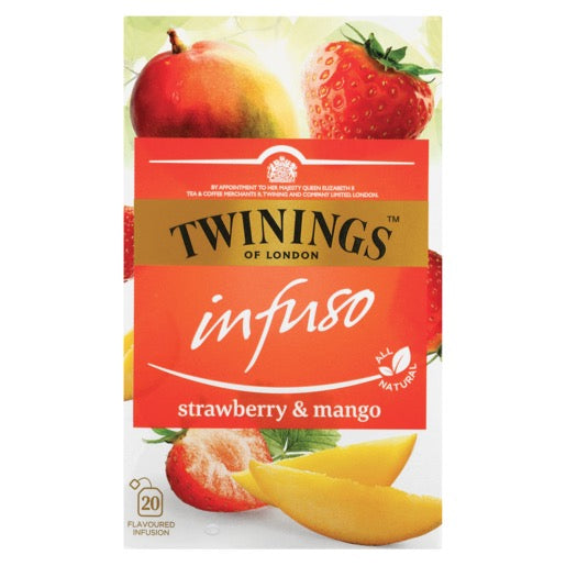 40 gram box of twinings infuso strawberry & mango