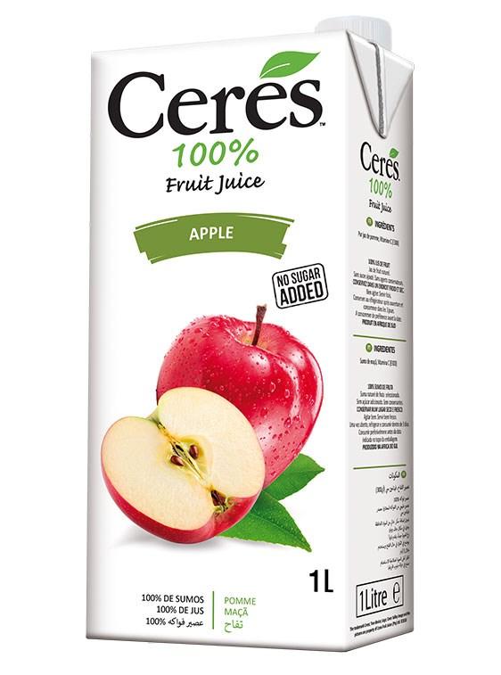 1 litre tetra pack of ceres apple fruit juice