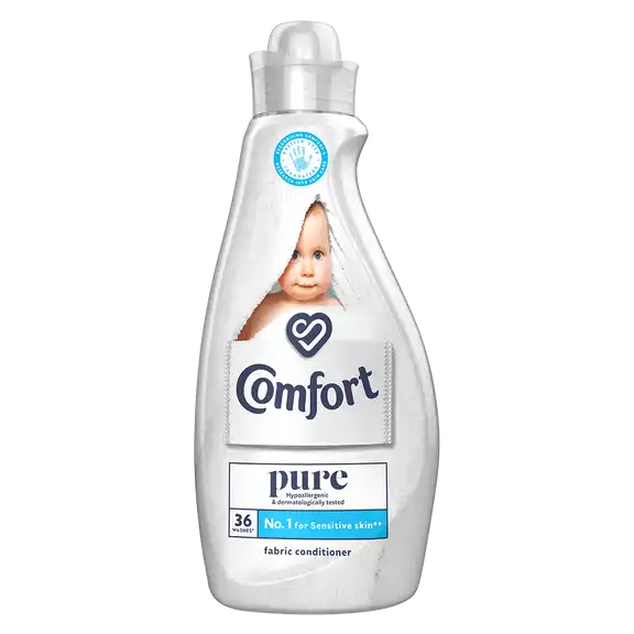 1.16 litre bottle of comfort fabric conditioner pure
