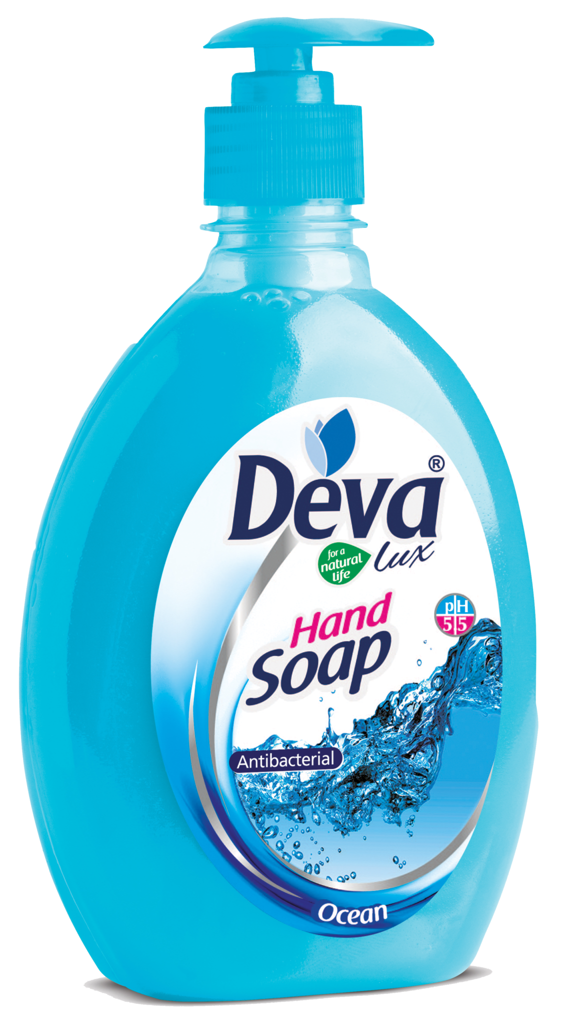 350 millilitre bottle of deva hand soap ocean