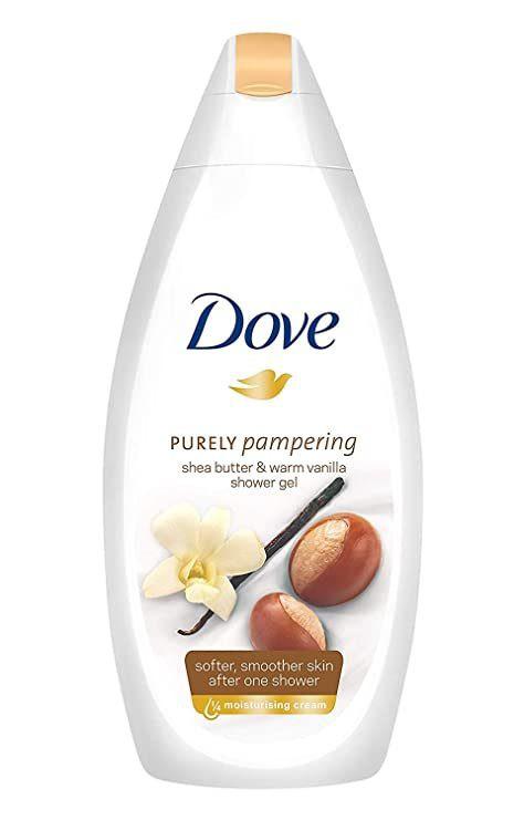 500 millilitre bottle of dove purely pampering shower gel