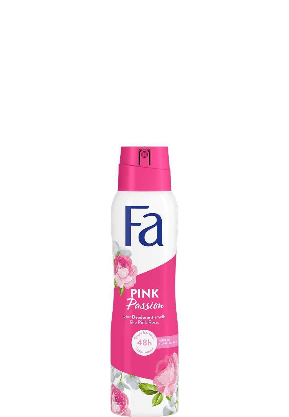 150 millilitre container of fa pink passion deodorant spray