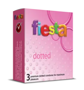 Pack of fiesta dotted condoms