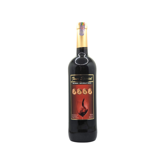750 millilitre bottle of four special naturally sweet wine