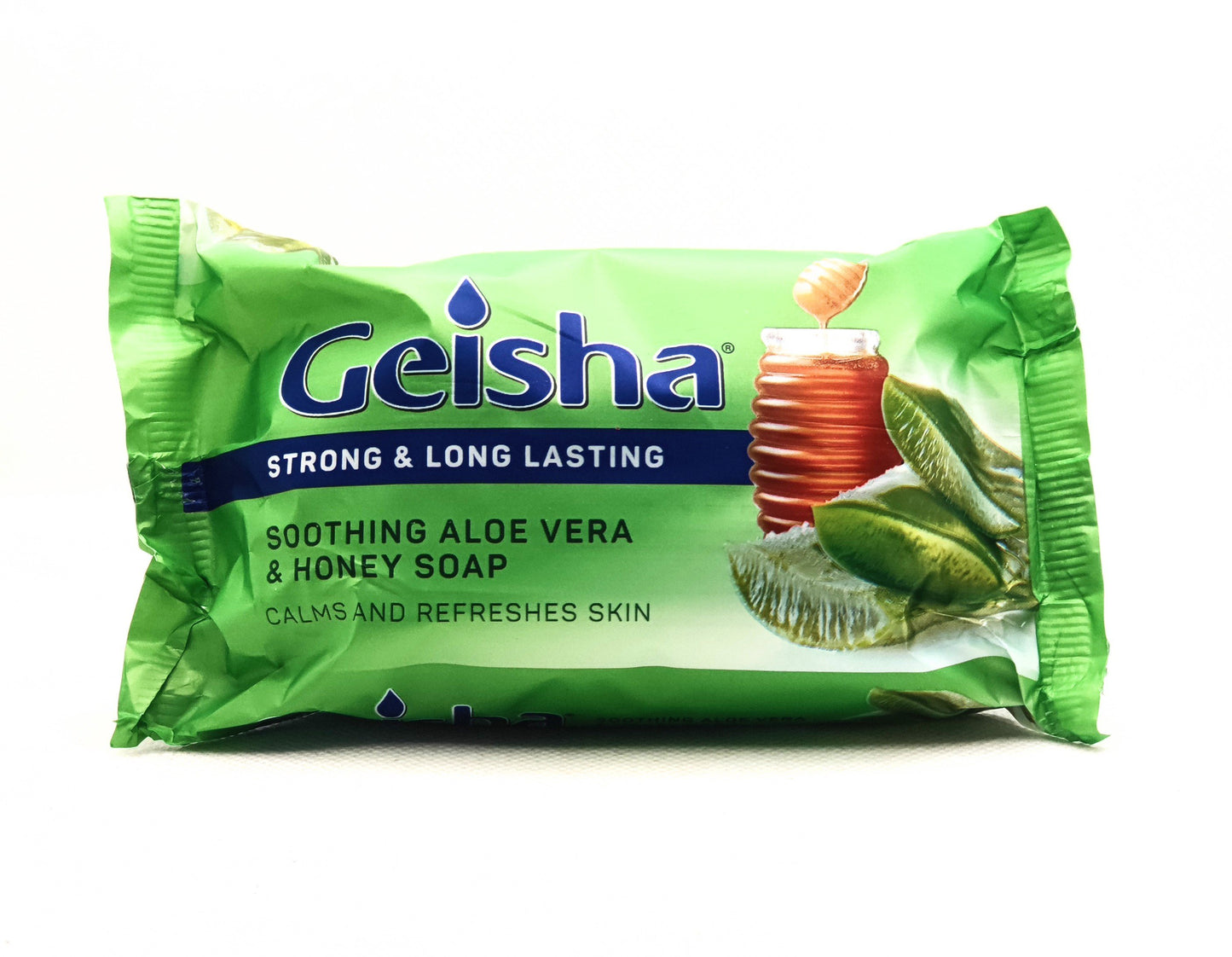 225 gram bar of geisha aloe vera and honey soap