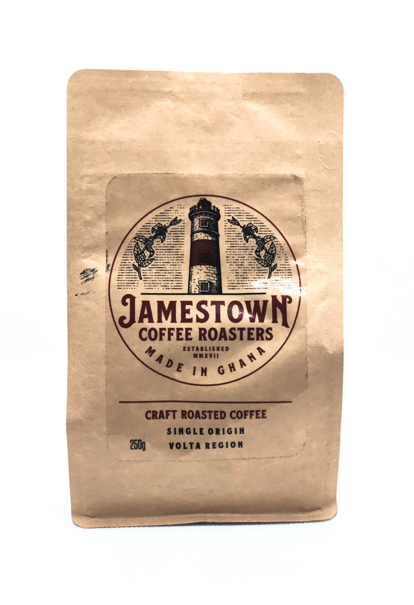 250 gram bag of jamestown coffee grounded