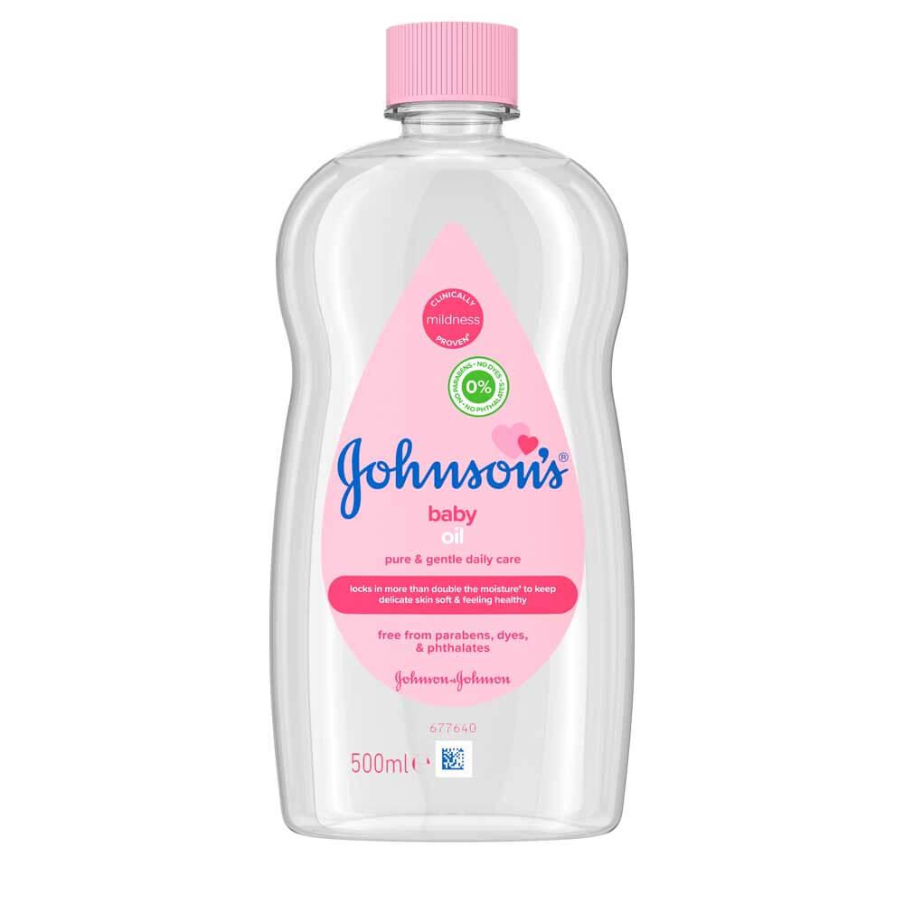 300 millilitre bottle of johnsons baby oil