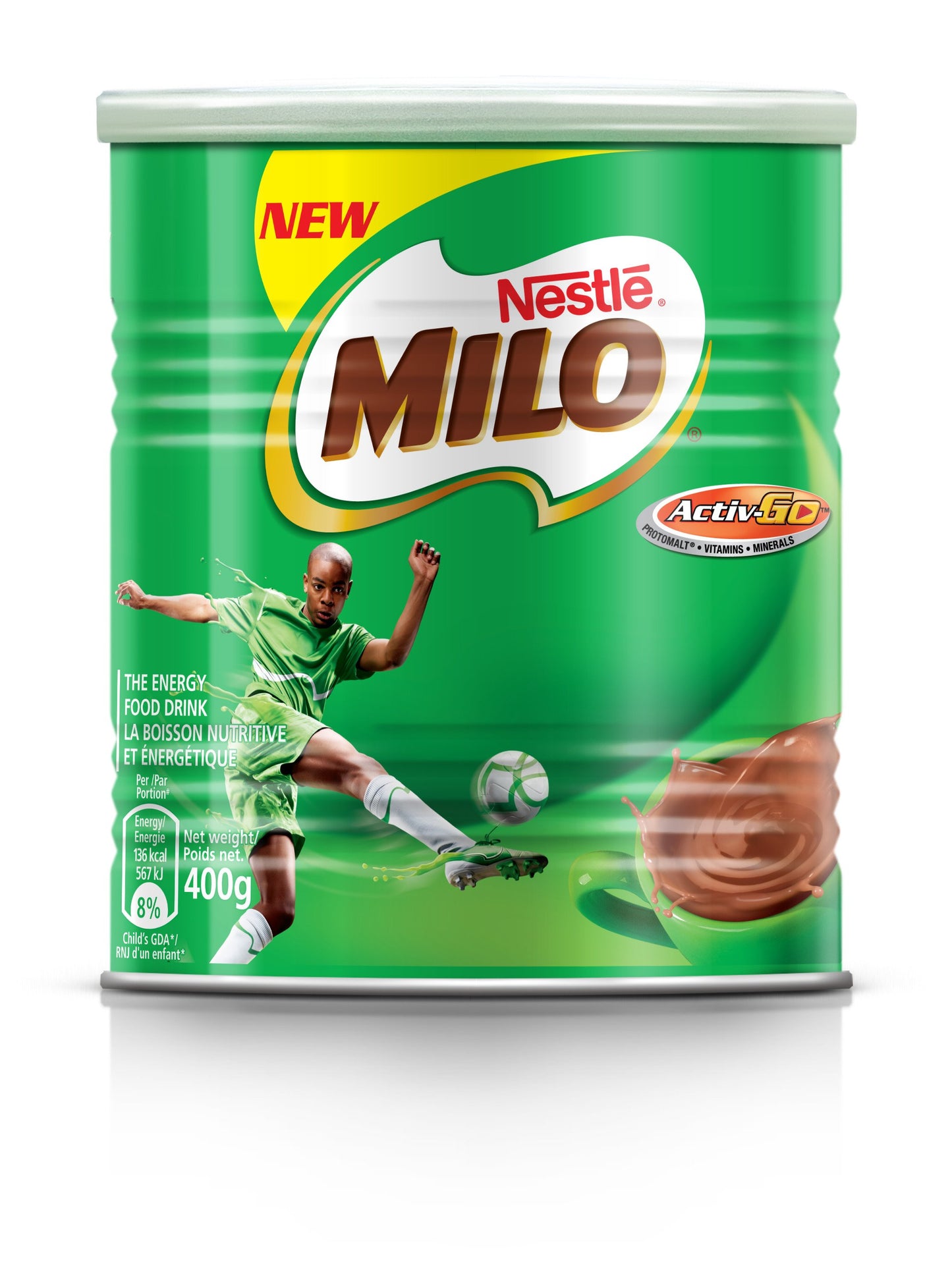 400 gram can of milo chocolate beverage