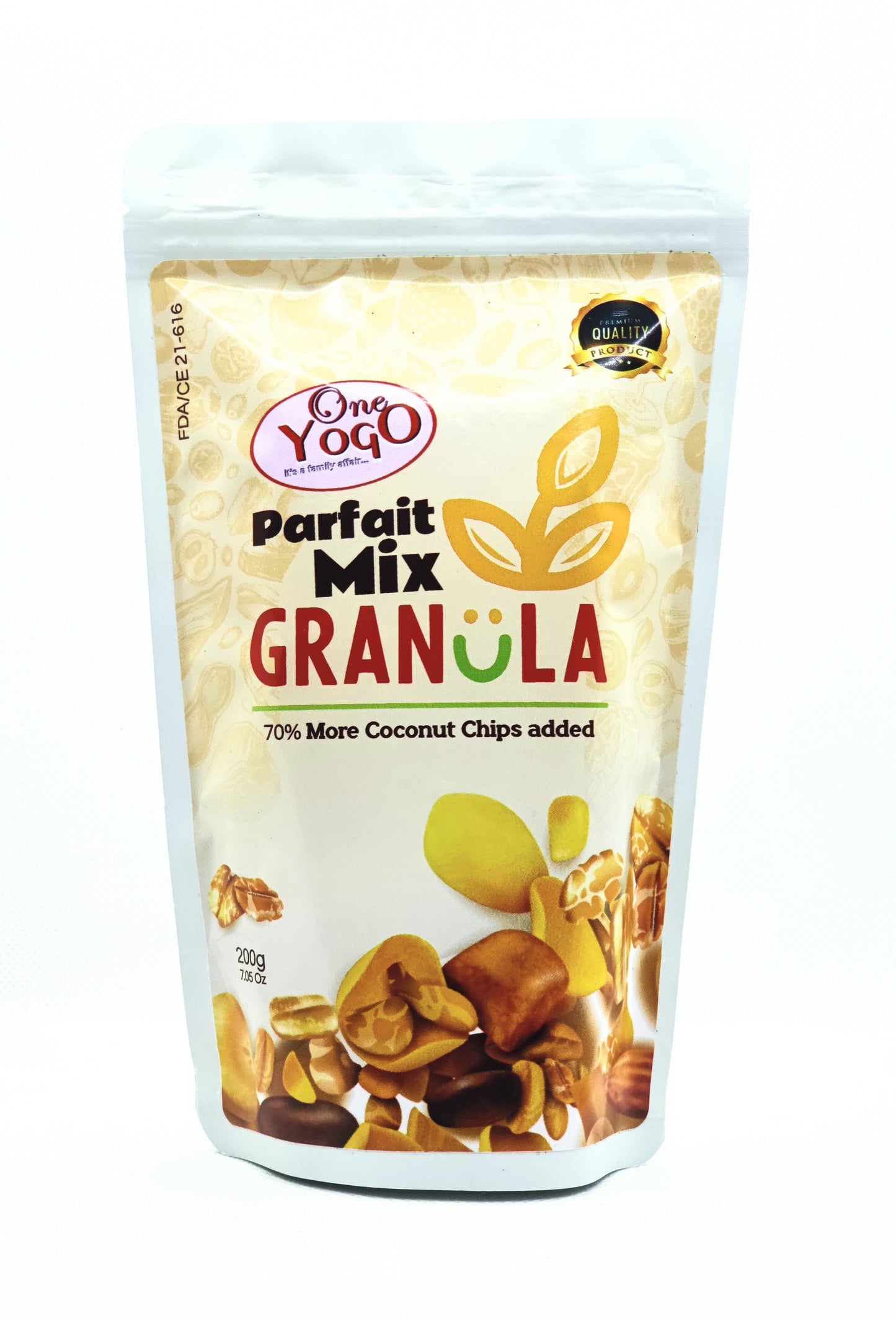200 gram bag of one yogo parfait mix granola