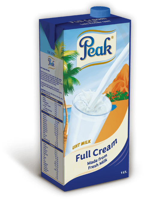1 litre box of peak uht full cream milk