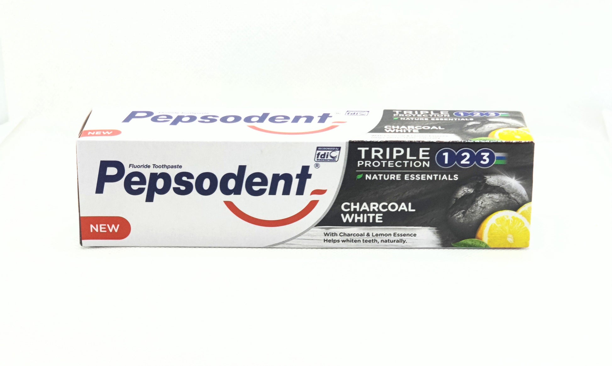 130 gram box of pepsodent charcoal white toothpaste