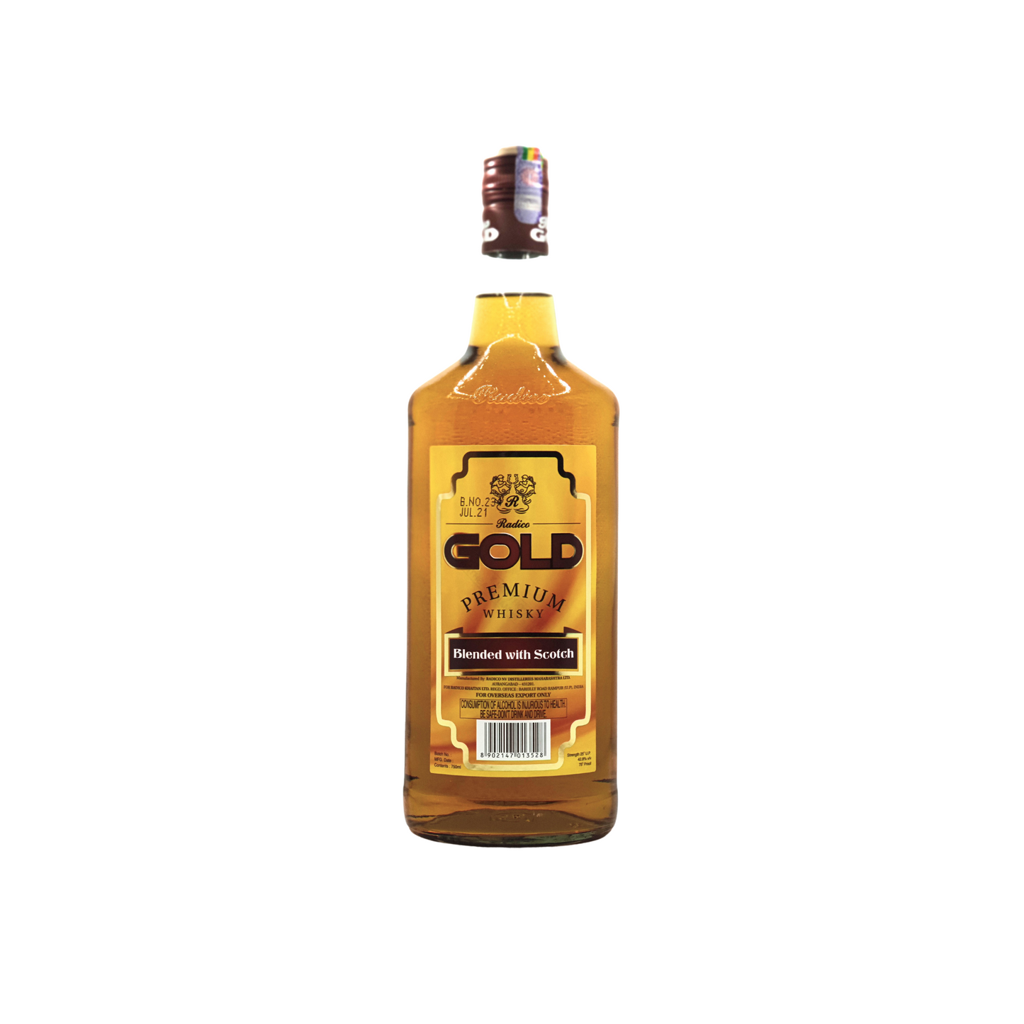 750 millilitre bottle of radico gold premium whisky