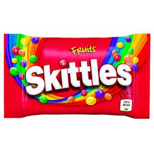 45 gram sachet of skittles fruits