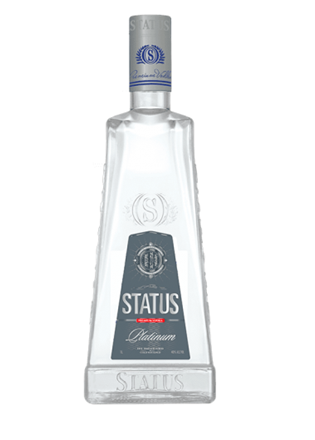 1 litre bottle of status premium vodka, platinum