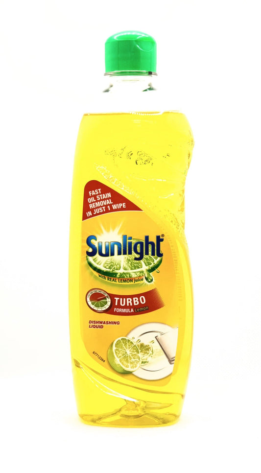 400 millilitre bottle of sunlight turbo formula lemon dishwashing soap