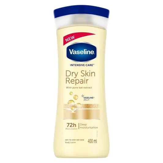 400 millilitre bottle vaseline intensive care body lotion, dry skin repair