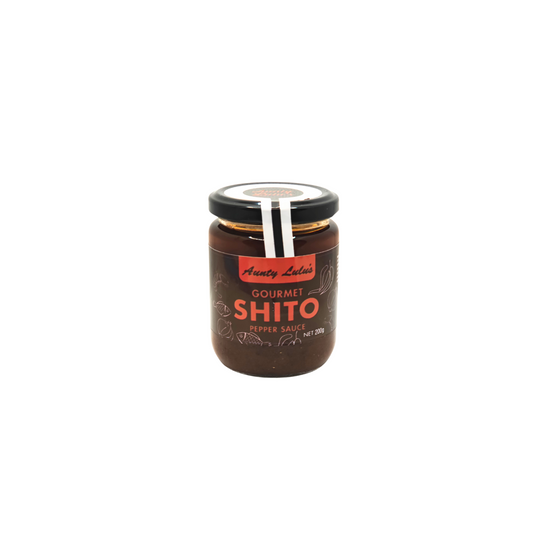 Jar of aunty lulu's gourmet shito sauce