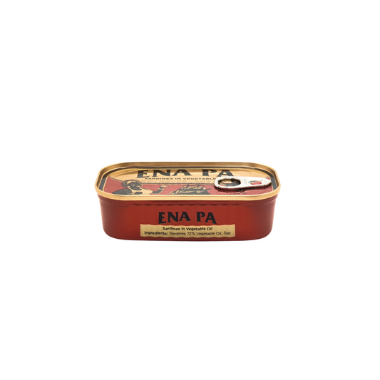 125 gram tin of ena pa sardine in vegetable oil