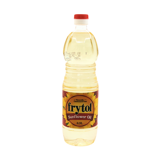 0.9 litre bottle of frytol sunflower cooking oil