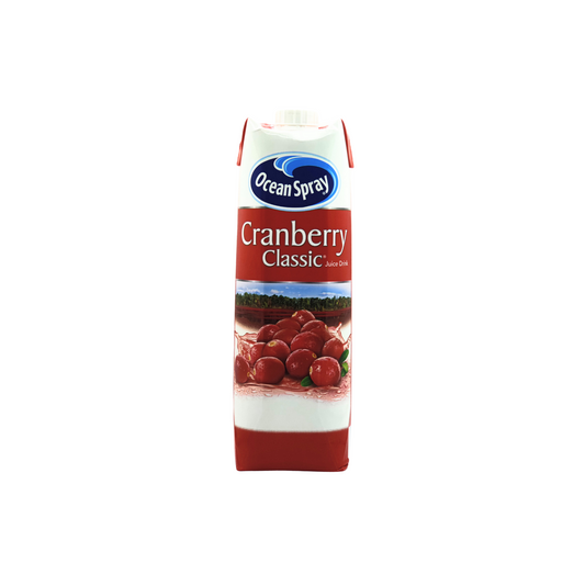 1 litre tetra pack of ocean spray cranberry classic