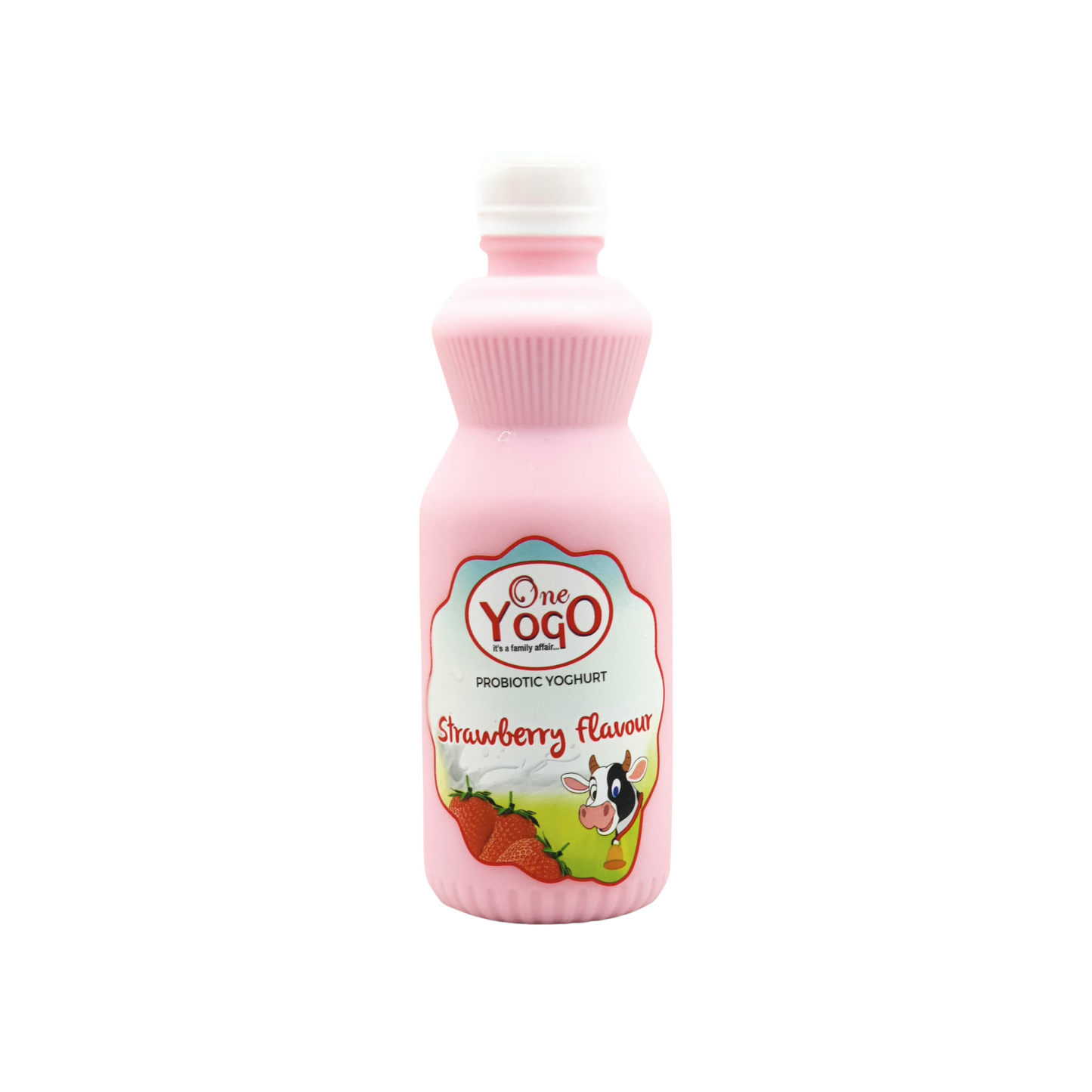 330 millilitre bottle of one yogo probiotic yoghurt strawberry